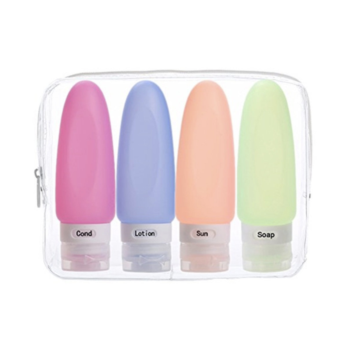 Refillable Silicone Travel Toiletry Bottles